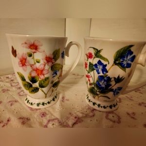Botanic Flower by Gracie Bone China Teacups